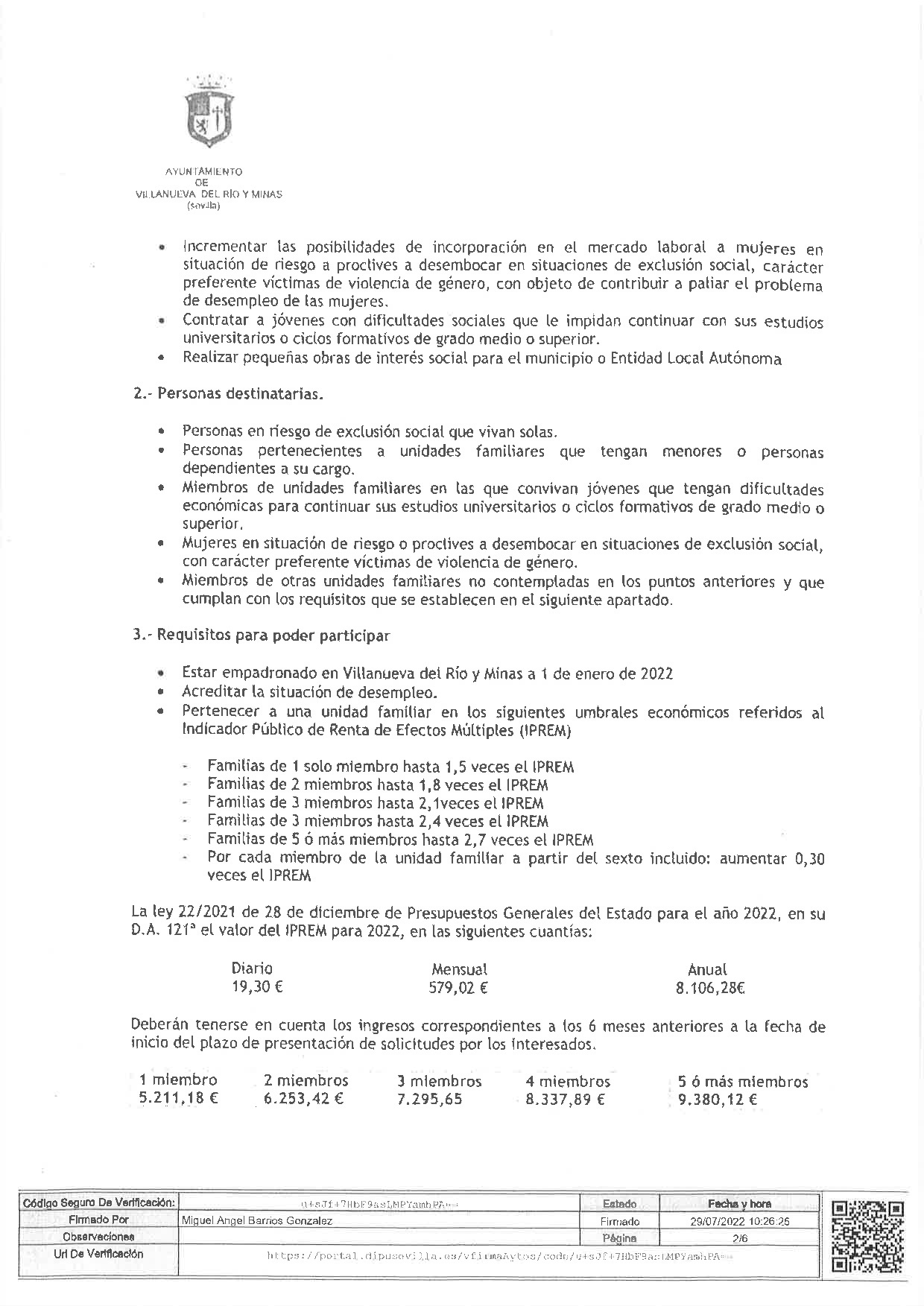DECRETO DE ALCALDIA Nº 149. BASES PROGRAMA PREVENCION DE LA EXCLUSION SOCIAL, DEL PLAN ACTUA-002