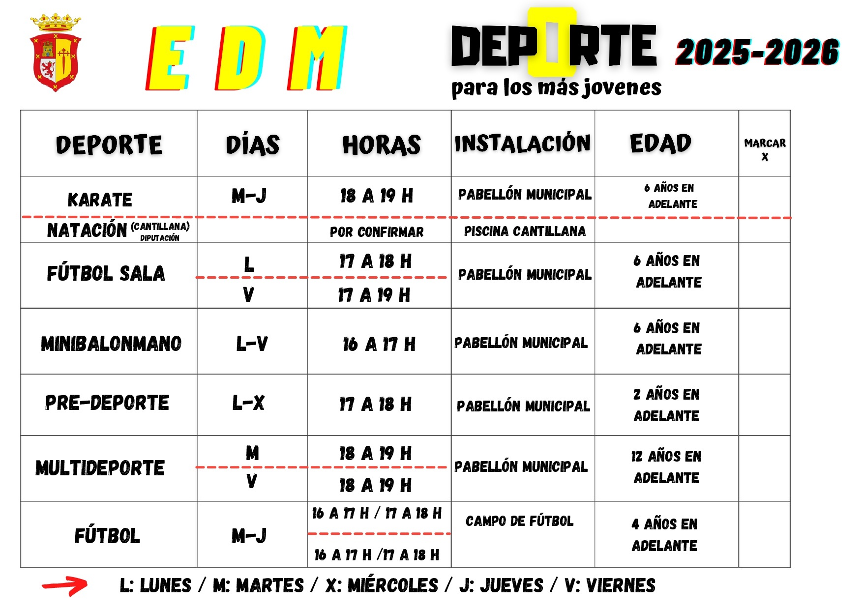 ESCUELAS DEPORTIVAS MUNICIPALES